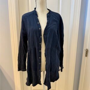 We The Free Blue Textured Shirt - Small